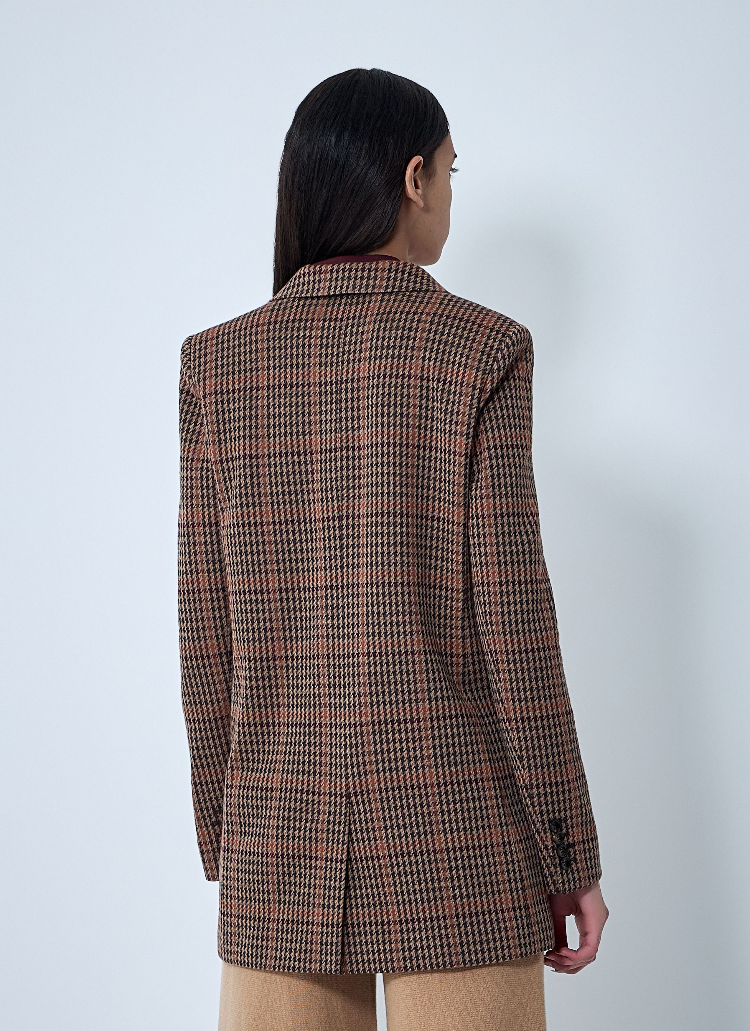 Max Mara Check Double-Breasted Blazer Size M / US 6-8 / IT 42-44 - 4 Thumbnail