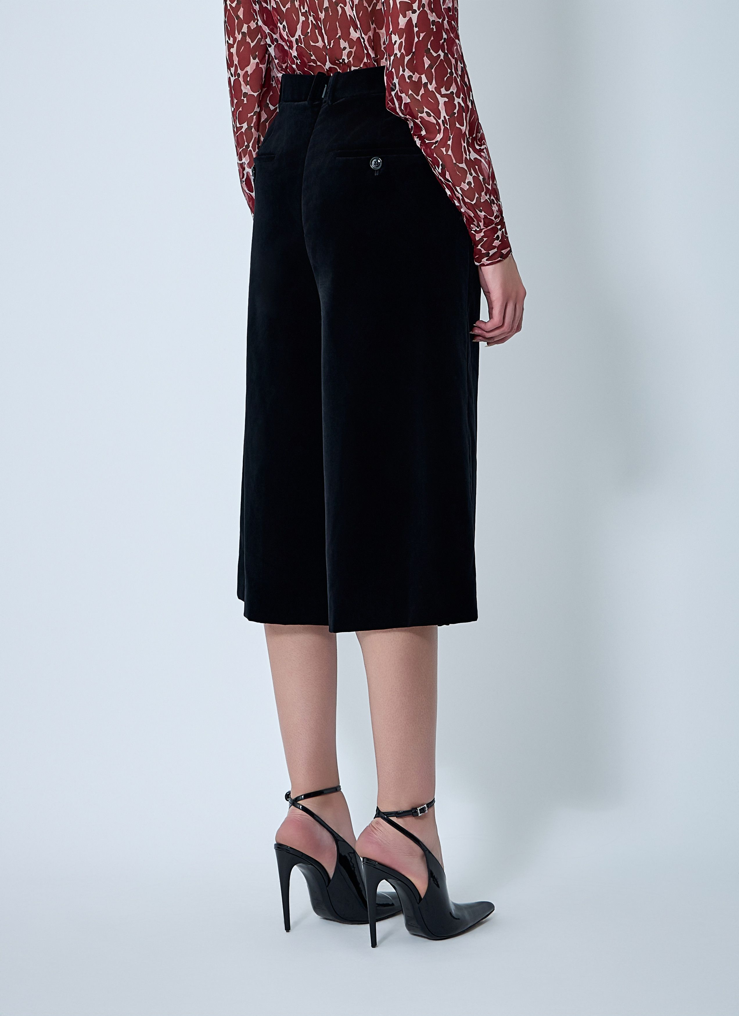 Saint Laurent Paris Tailored Cropped Cotton Pants Size 28" / US 6 / IT 42 - 4 Thumbnail