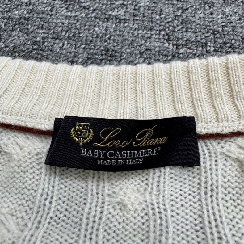 Loro Piana Loro Piana Cable Knit Cashmere Cardigan Size US XL / EU 56 / 4 - 2 Thumbnail
