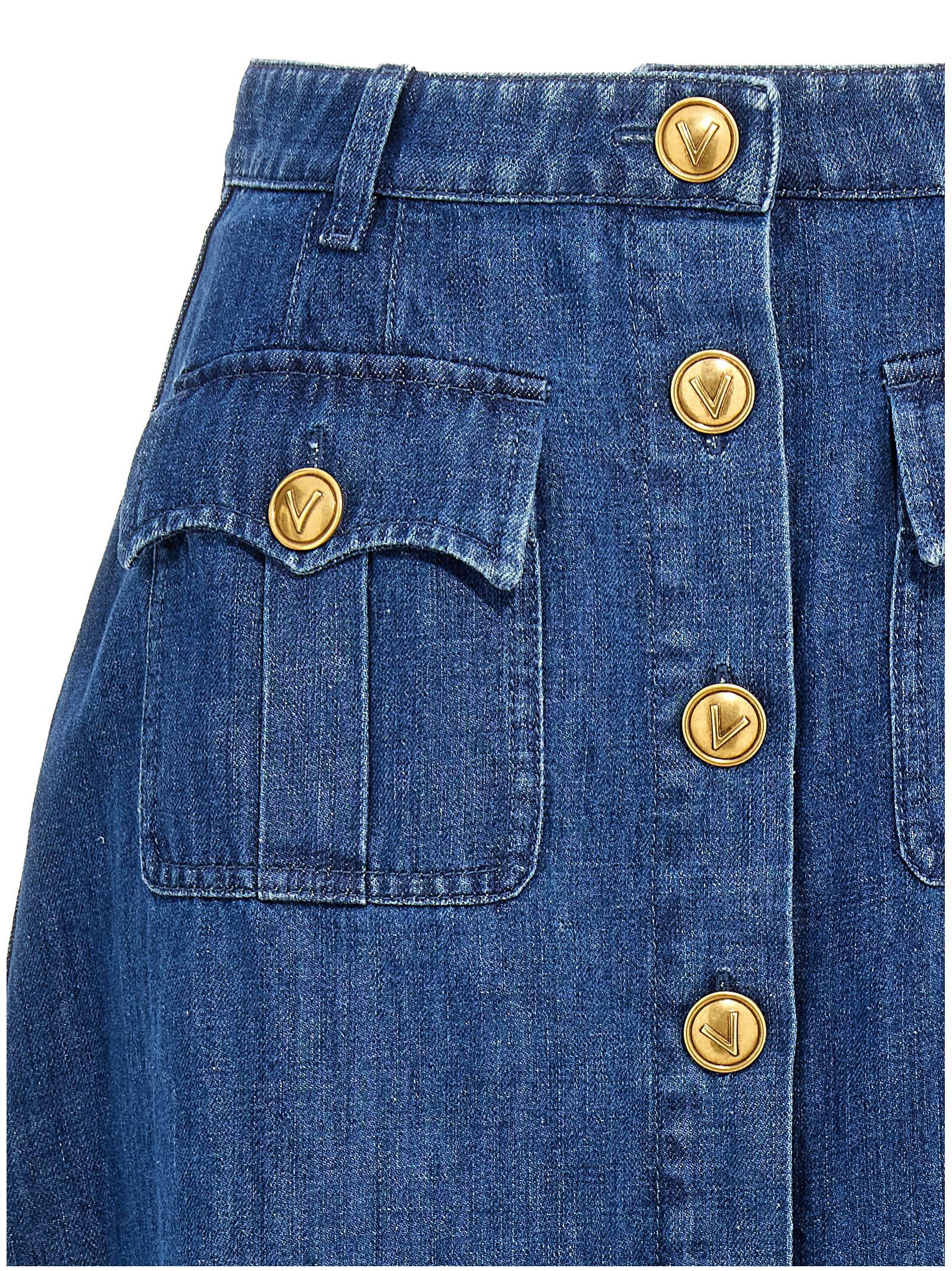 Valentino Valentino Garavani Denim Skirt Size 28" / US 6 / IT 42 - 3 Thumbnail