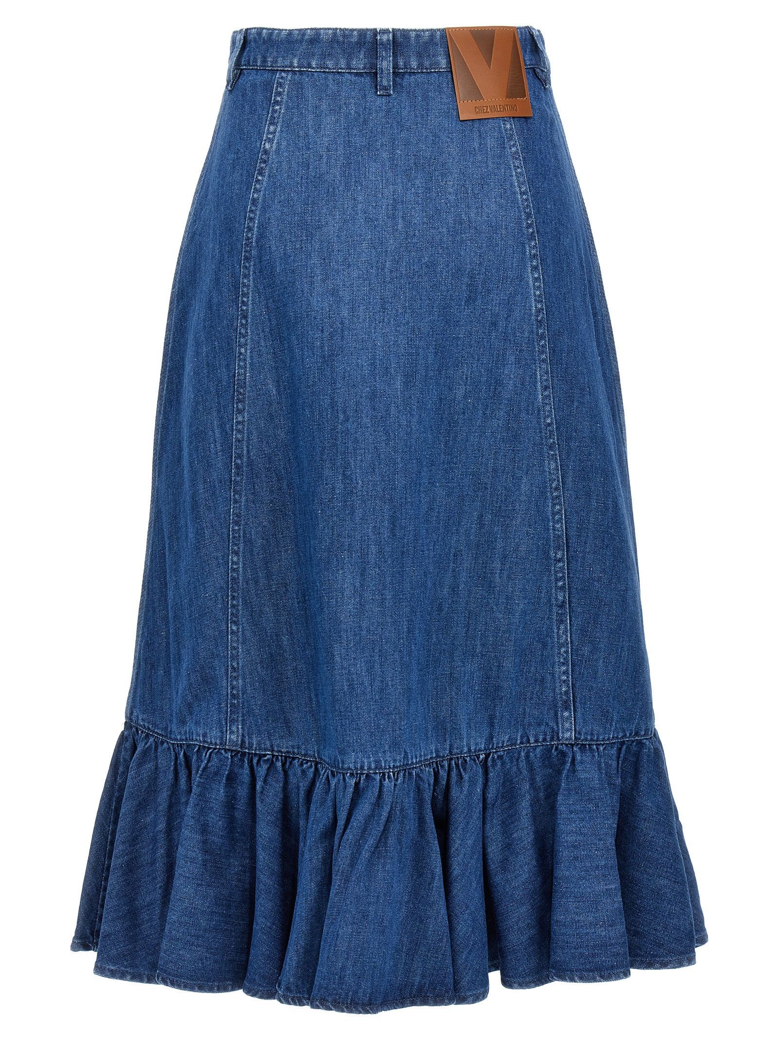 Valentino Valentino Garavani Denim Skirt Size 28" / US 6 / IT 42 - 2 Thumbnail
