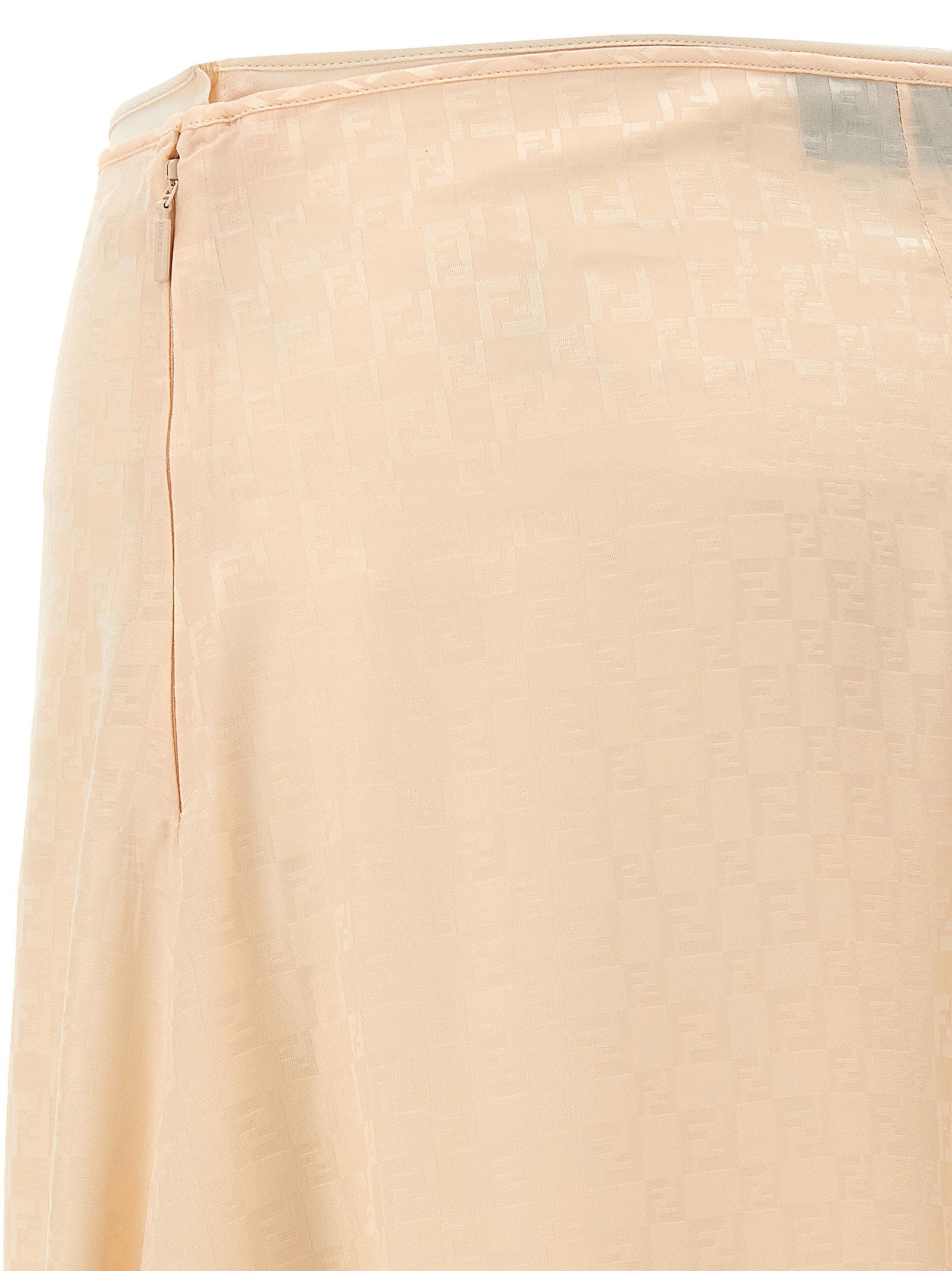 Fendi Ff Silk Skirt Size 28" / US 6 / IT 42 - 4 Thumbnail