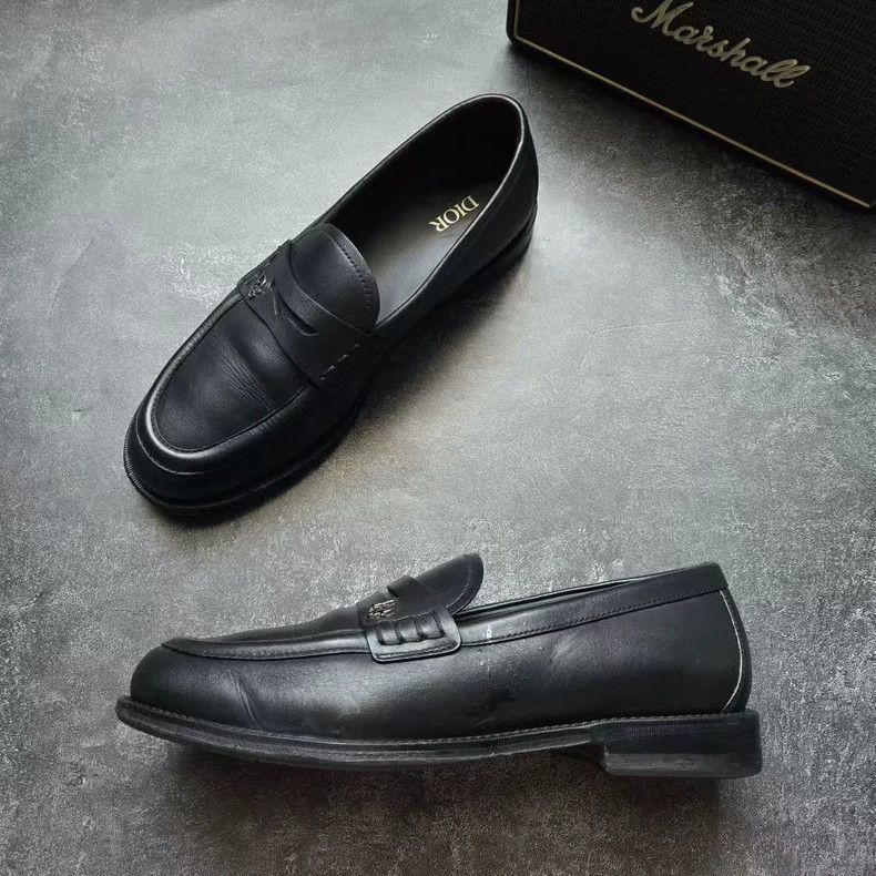 Dior Dior Granville Logo Leather Loafers-yf Size US 9.5 / EU 42-43 - 4 Thumbnail
