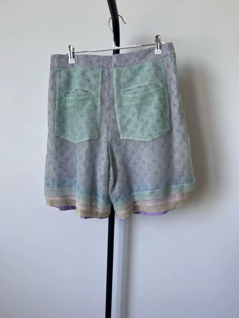 Louis Vuitton LOUIS VUITTON Logo Silk Casual Shorts-yf Size US 38 / EU 54 - 2 Thumbnail