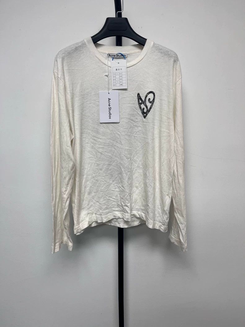 Acne Studios Acne Studios 25SS Heart Logo Longsleeve-yf Size US XXS / EU 40 - 2 Thumbnail