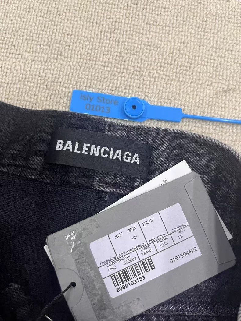 Balenciaga Balenciaga Denim Patchwork Straight Shorts-yf Size US 29 - 4 Thumbnail