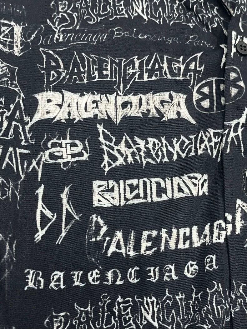 Balenciaga Balenciaga Dragon Graffiti Print Shirt Jacket-yf Size US M / EU 48-50 / 2 - 4 Thumbnail