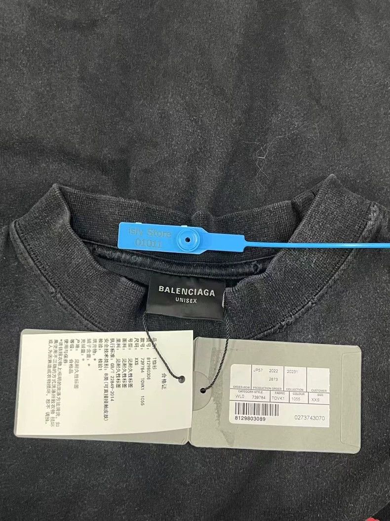 Balenciaga Balenciaga Logo Print Short Sleeve T-Shirt-yf Size US XXS / EU 40 - 5 Thumbnail