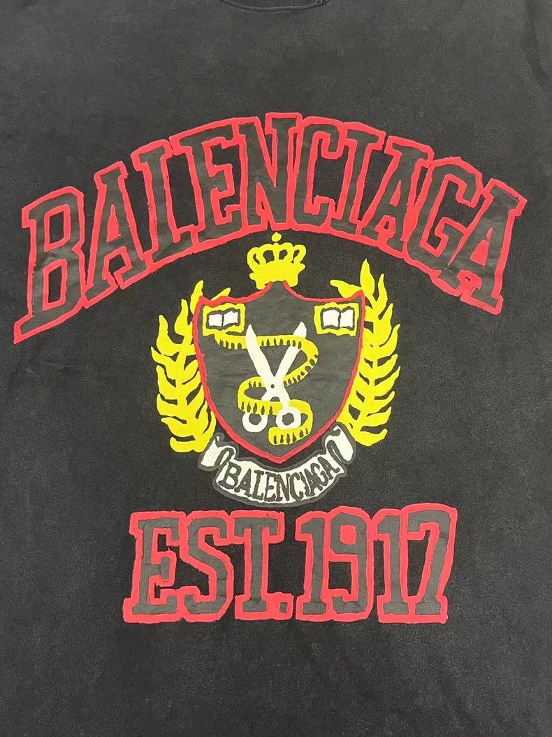 Balenciaga Balenciaga Logo Print Short Sleeve T-Shirt-yf Size US XXS / EU 40 - 3 Thumbnail