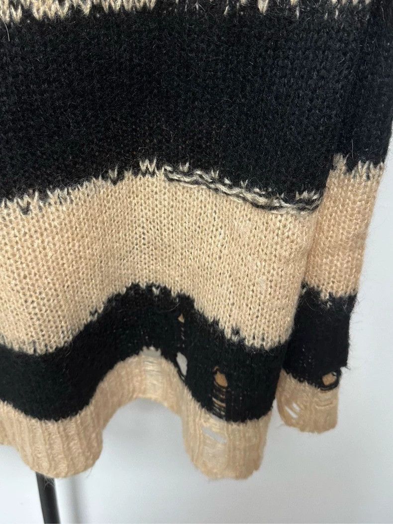 Acne Studios Acne Studios Distressed Striped Sweater-yf Size US XXS / EU 40 - 3 Thumbnail