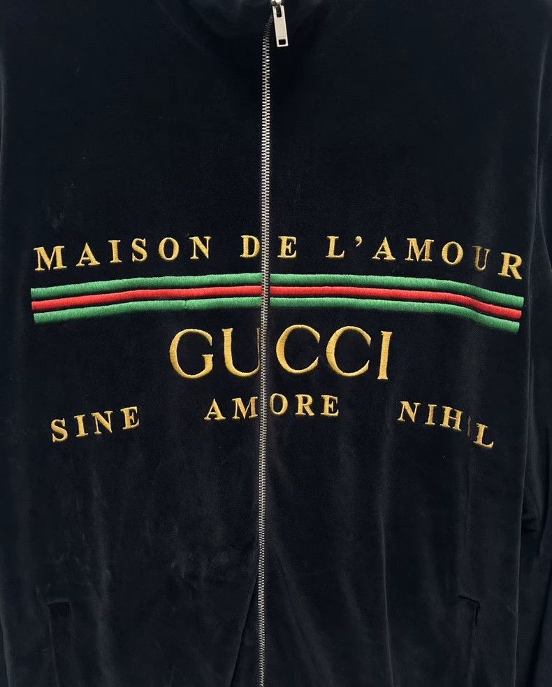 Gucci Gucci Black Velvet Logo Embroidery Jacket-yf Size US M / EU 48-50 / 2 - 3 Thumbnail
