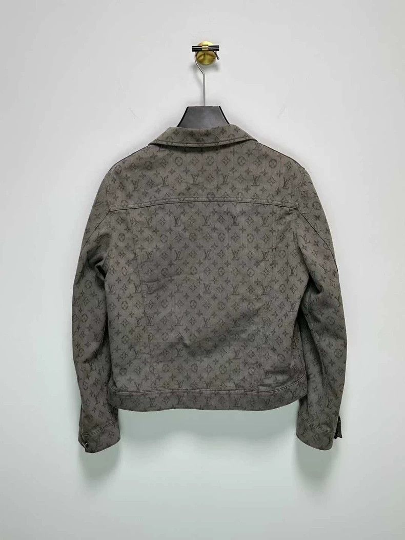 Louis Vuitton Louis Vuitton Gray Monogram Denim Jacket-yf Size US M / EU 48-50 / 2 - 2 Thumbnail