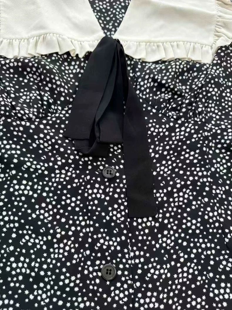 Miu Miu Miu Miu Star Print Silk Dress-yf Size US 42 / EU 58 - 4 Thumbnail