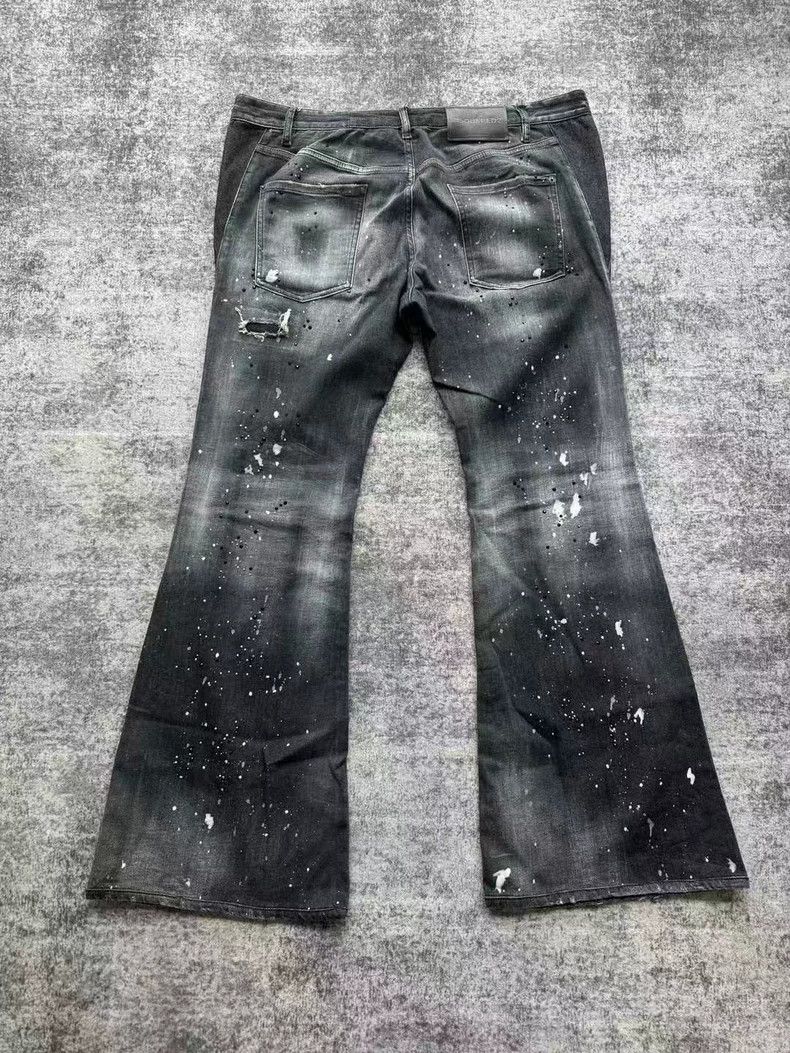 Dsquared2 DSQUARED2 Distressed Rhinestone Flare Jeans-yf Size US 34 / EU 50 - 2 Thumbnail