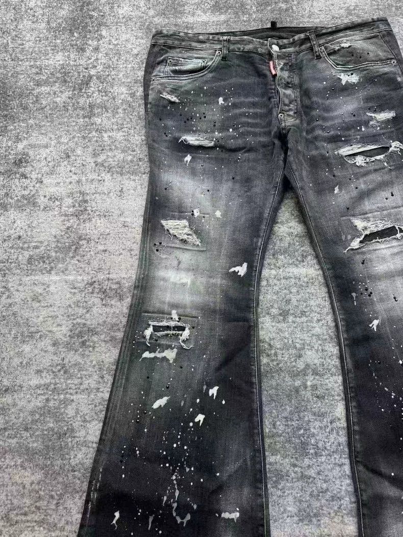 Dsquared2 DSQUARED2 Distressed Rhinestone Flare Jeans-yf Size US 34 / EU 50 - 3 Thumbnail