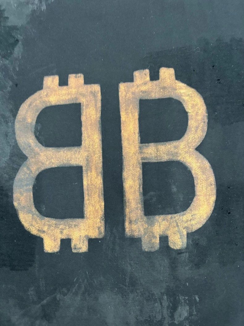 Balenciaga Balenciaga Bitcoin Mud-Dyed Short Sleeve-yf Size US M / EU 48-50 / 2 - 3 Thumbnail