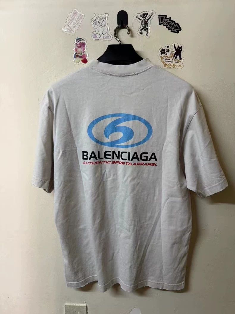 Balenciaga Balenciaga Wave Logo Short Sleeve T-shirt-yf Size US XS / EU 42 / 0 - 2 Thumbnail
