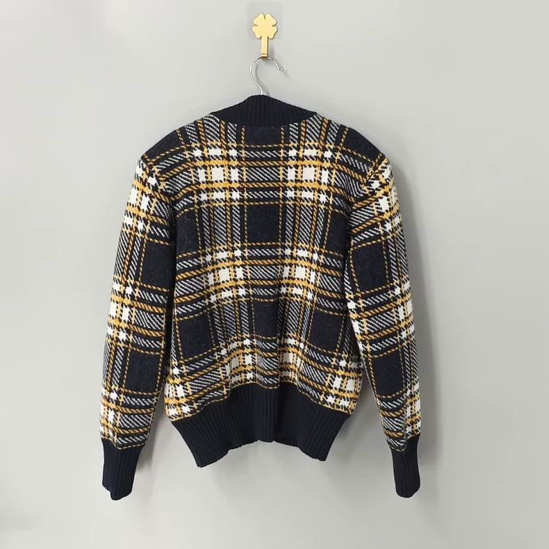 Saint Laurent Paris Saint Laurent Plaid Knit Cardigan-yf Size US L / EU 52-54 / 3 - 2 Thumbnail