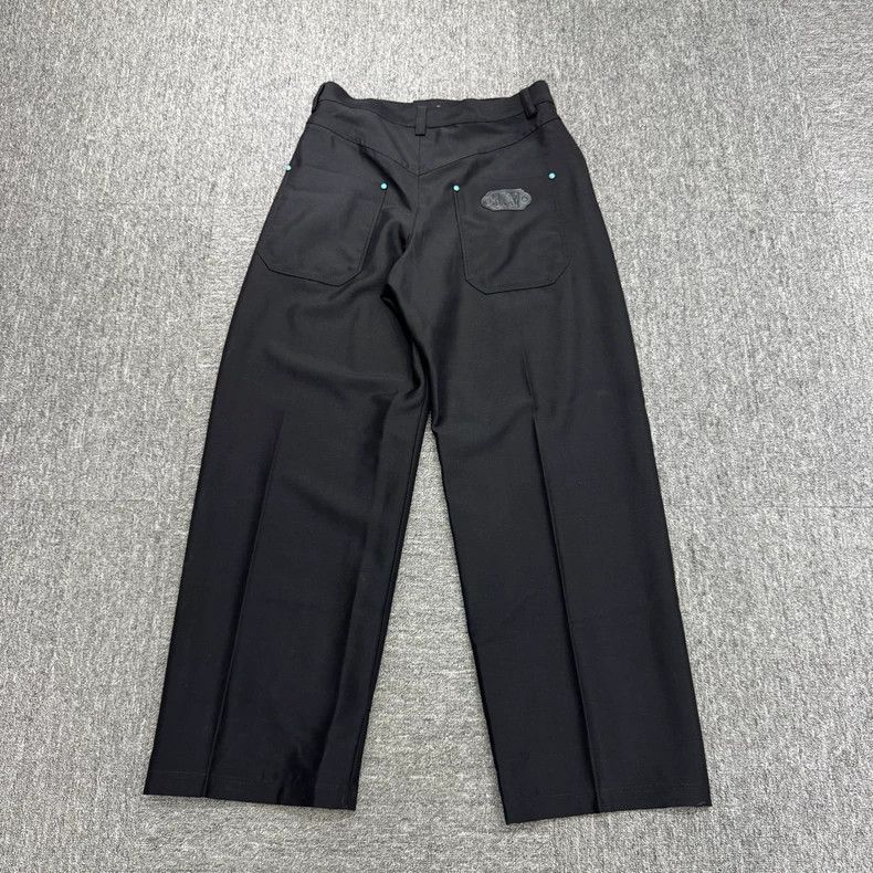Louis Vuitton Louis Vuitton LV Pharrell Turquoise Leather Tag Wool Pants-yf Size US 33 - 2 Thumbnail