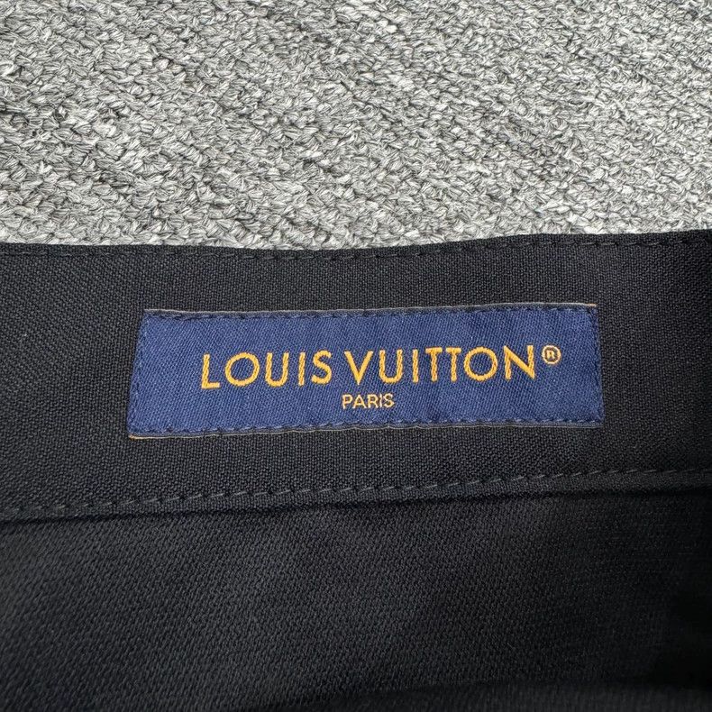 Louis Vuitton Louis Vuitton LV Pharrell Turquoise Leather Tag Wool Pants-yf Size US 33 - 4 Thumbnail