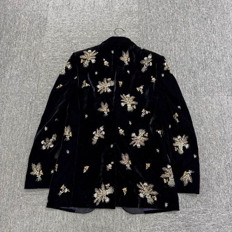 Gucci Gucci Embroidered Velvet Blazer Jacket-yf Size US L / EU 52-54 / 3 - 2 Thumbnail