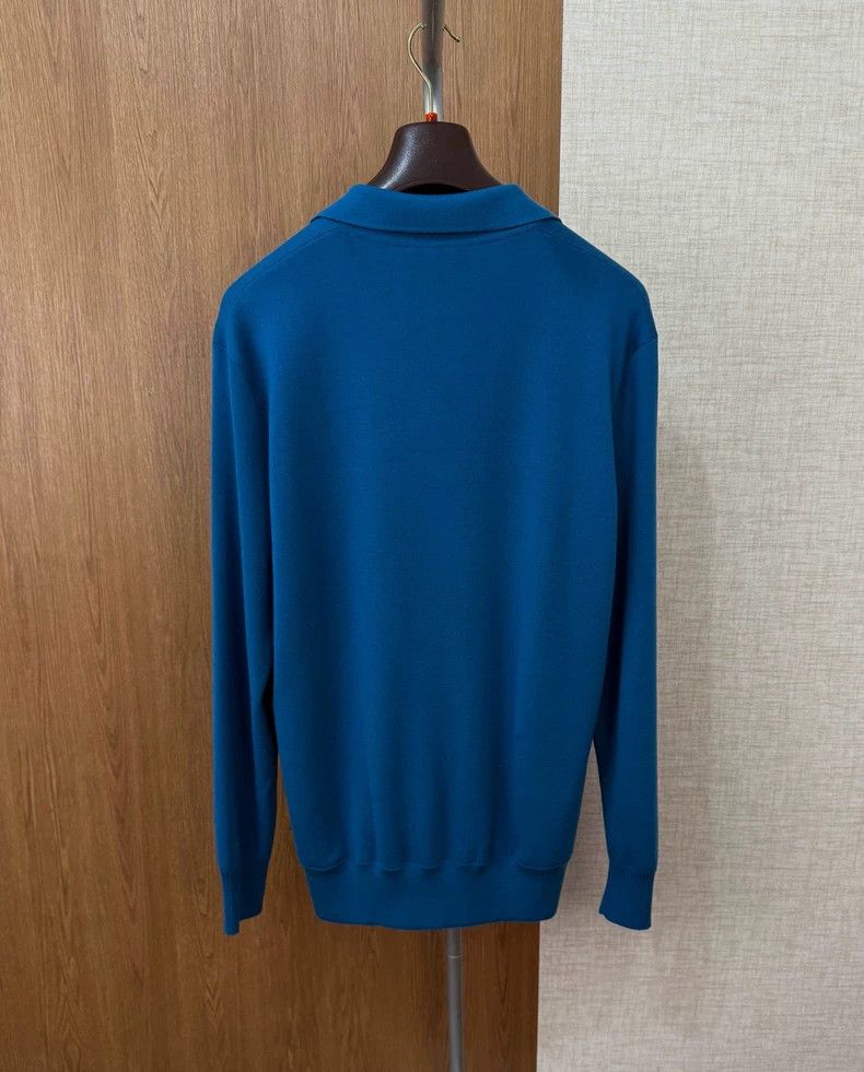 Loro Piana Loro Piana Wish Wool Knit Polo Size US XL / EU 56 / 4 - 6 Thumbnail