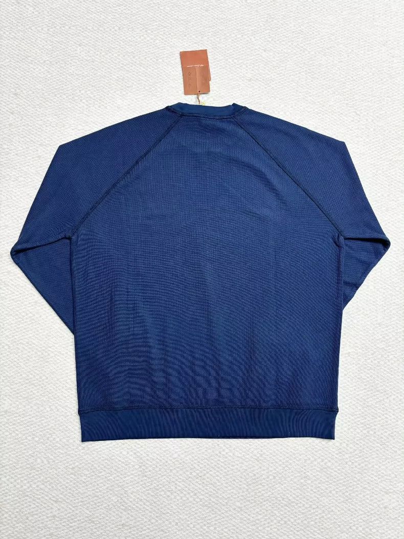 Loro Piana Loro Piana Blue Men's Crewneck Long-Sleeve T-Shirt Size US XL / EU 56 / 4 - 2 Thumbnail
