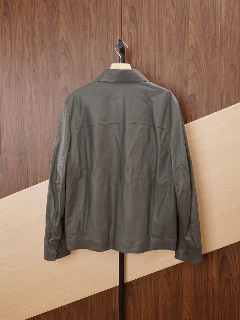 Loro Piana Loro Piana Lambskin Collared Leather Jacket Size US XL / EU 56 / 4 - 2 Thumbnail
