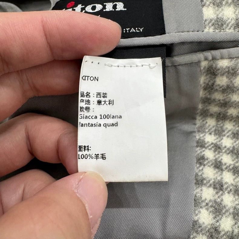 Ermenegildo Zegna Kiton Pure Wool Checkered Blazer-yf Size US M / EU 48-50 / 2 - 4 Thumbnail