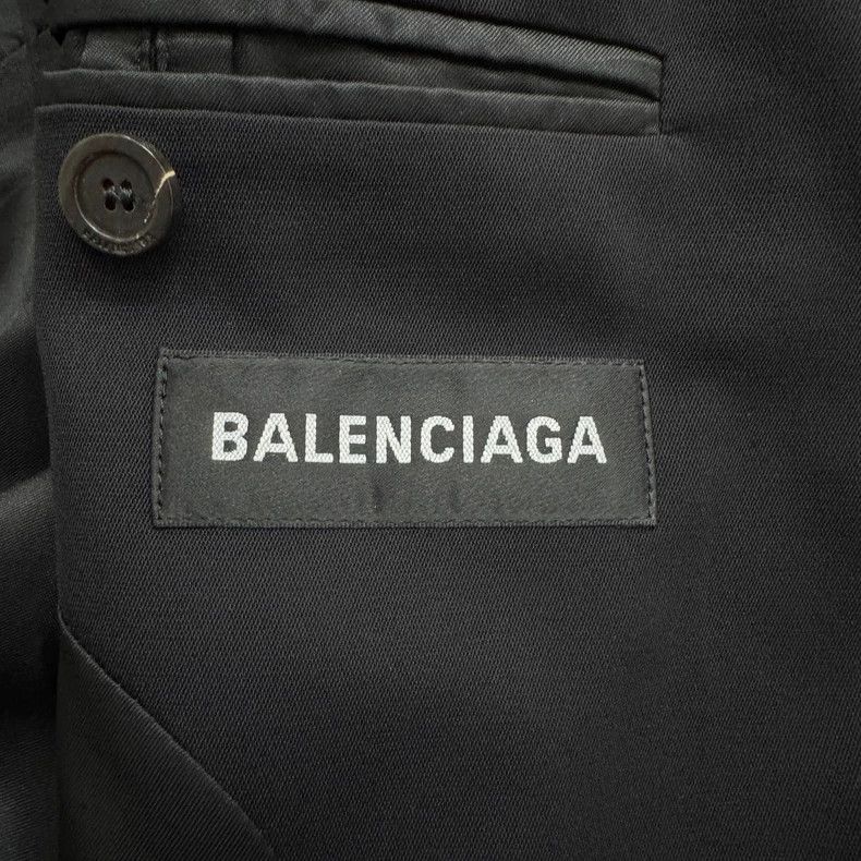 Balenciaga Balenciaga Solid Button Pad Shoulder Coat-yf Size US L / EU 52-54 / 3 - 3 Thumbnail