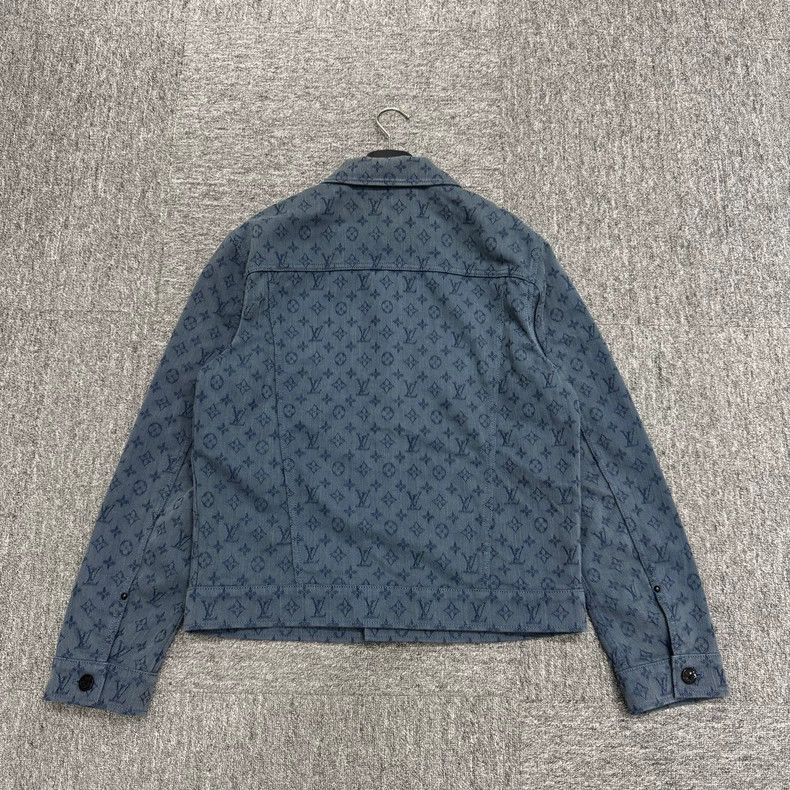 Louis Vuitton Louis Vuitton Blue Monogram Denim Jacket-yf Size US M / EU 48-50 / 2 - 2 Thumbnail