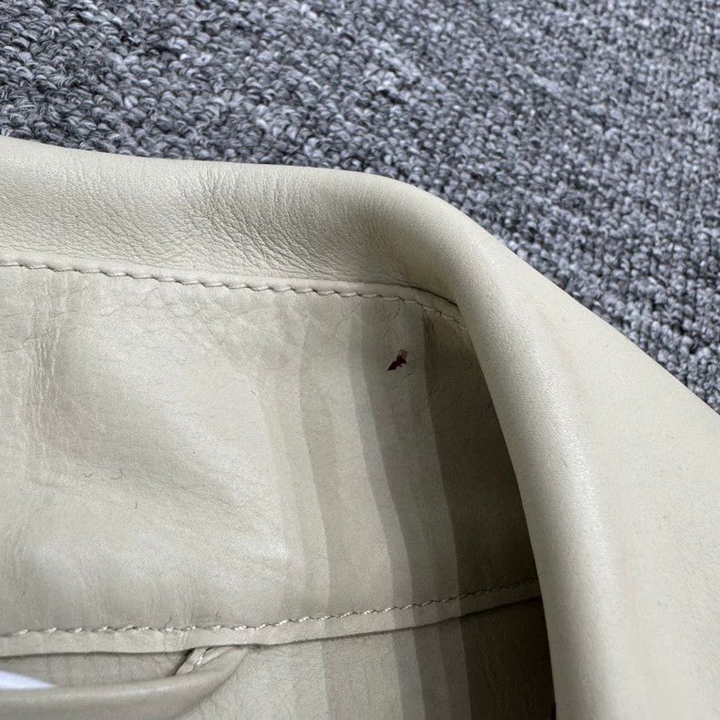 Bottega Veneta Bottega Veneta Beige Leather Jacket-yf Size US XL / EU 56 / 4 - 4 Thumbnail