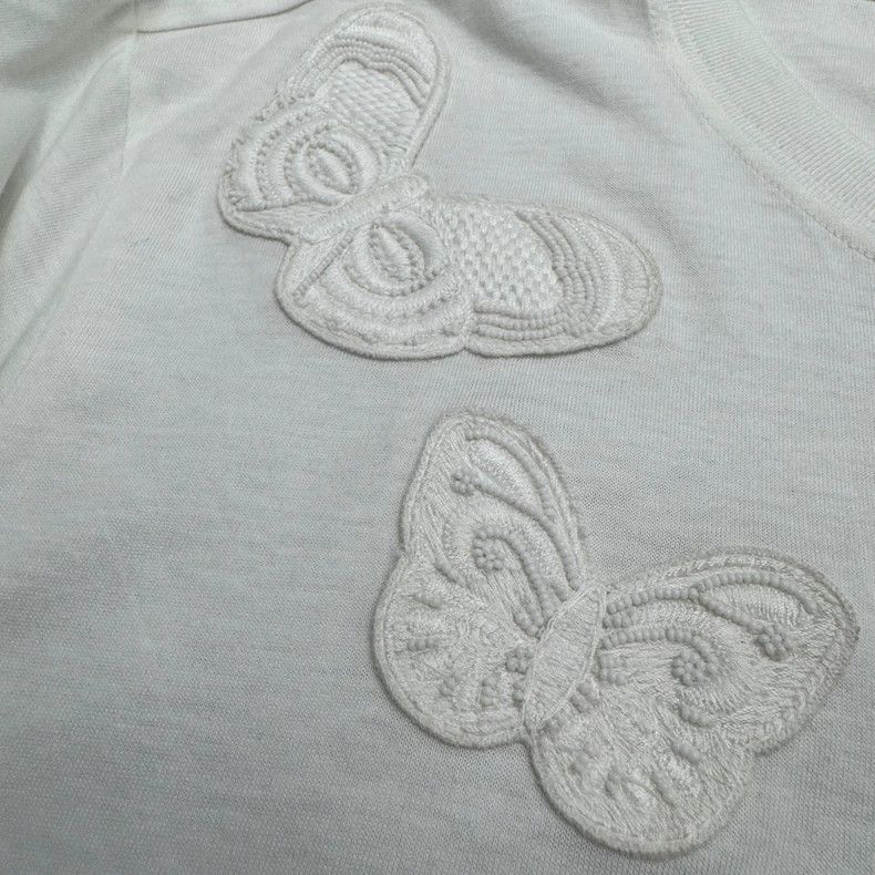 Valentino Valentino Beaded Butterfly Short Sleeve Top-yf Size US M / EU 48-50 / 2 - 3 Thumbnail