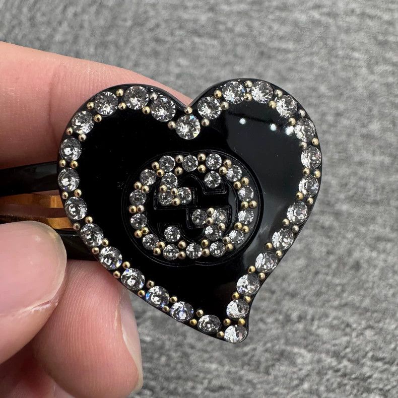 Gucci Gucci Heart Crystal Hair Clip-yf Size ONE SIZE - 2 Thumbnail