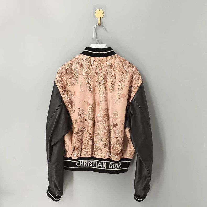 Dior Christian Dior Leather Floral Bomber Jacket-yf Size US M / EU 48-50 / 2 - 2 Thumbnail