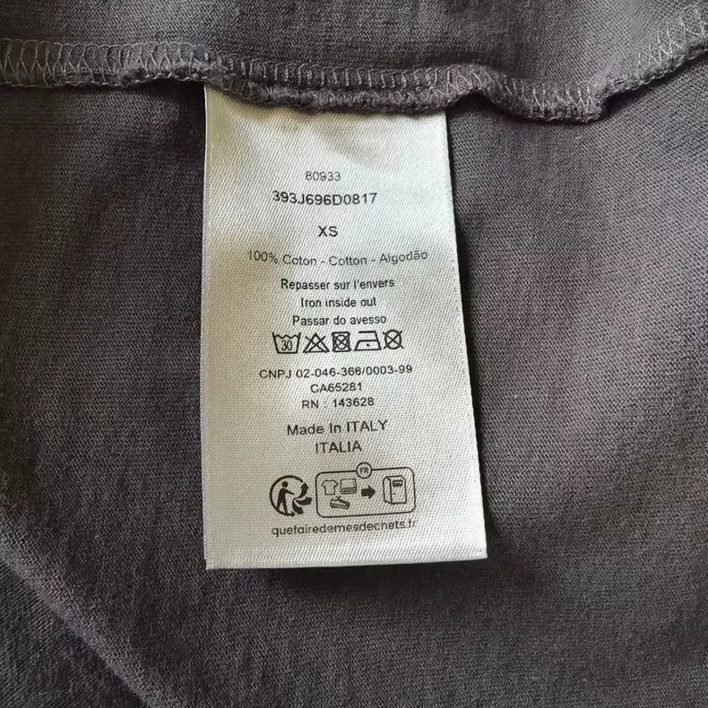 Dior Dior Men's Gray Back Logo Short Sleeve T-shirt-yf Size US XS / EU 42 / 0 - 4 Thumbnail