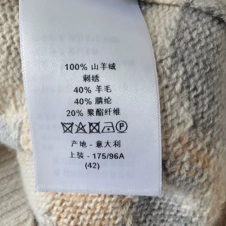 Dior Dior Embroidered Cashmere Sweater-yf Size US L / EU 52-54 / 3 - 5 Thumbnail