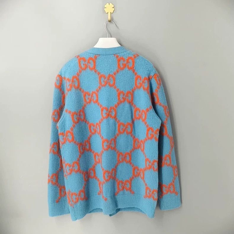 Gucci Gucci Logo Intarsia Button Knit Cardigan-yf Size US S / EU 44-46 / 1 - 2 Thumbnail
