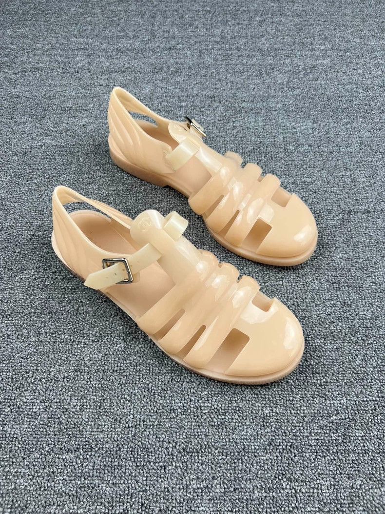 Chanel Chanel Beige Jelly Sandals-yf Size US 10.5 / EU 43-44 - 2 Thumbnail
