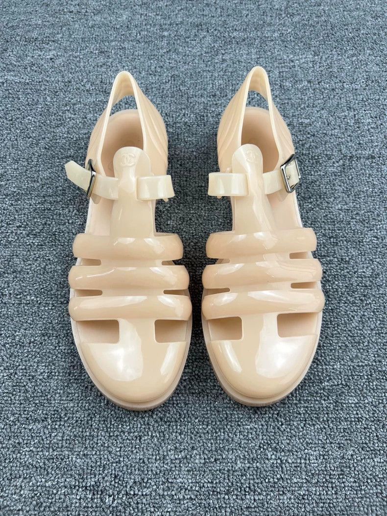 Chanel Chanel Beige Jelly Sandals-yf Size US 10.5 / EU 43-44 - 3 Thumbnail