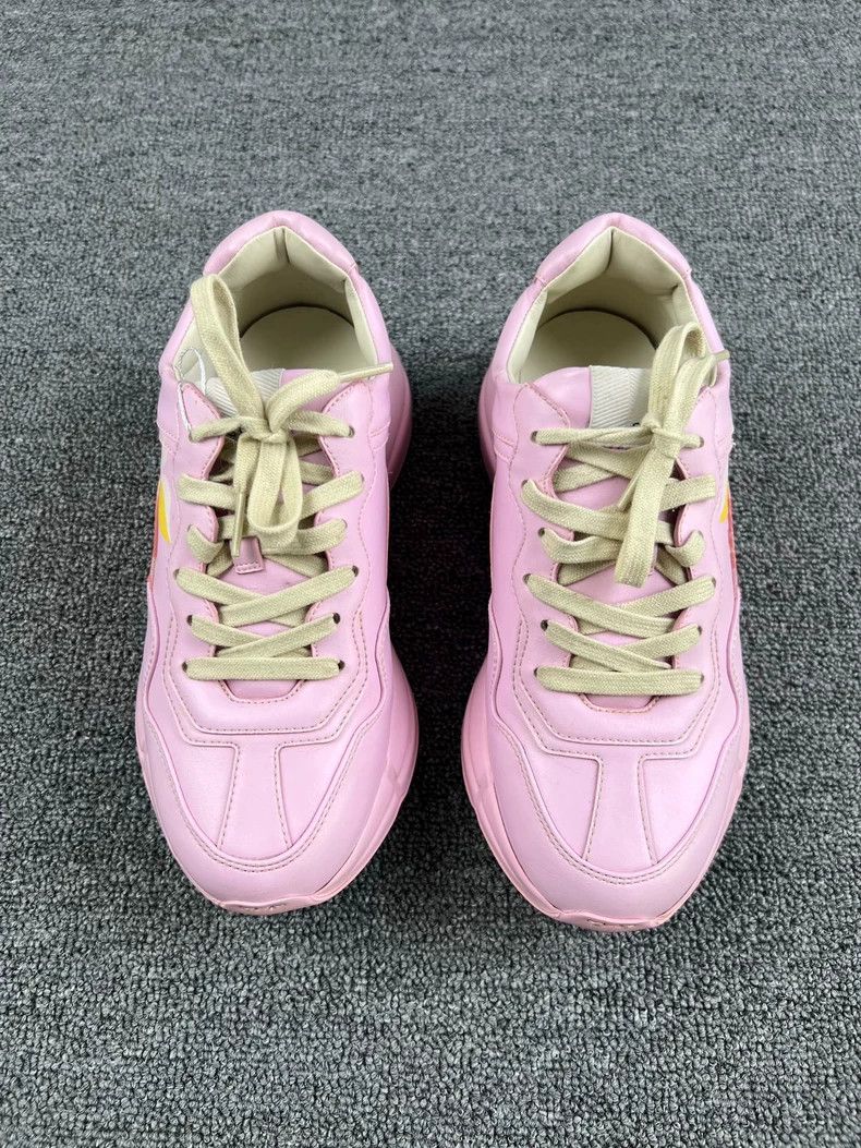 Gucci Gucci Pink Dad Shoes with Yellow Accents-yf Size US 6.5 / EU 39-40 - 3 Thumbnail