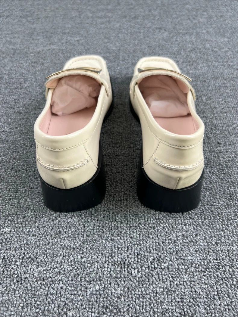 Vintage Roger Vivier White Leather Loafers-yf Size US 5 / EU 37 - 4 Thumbnail