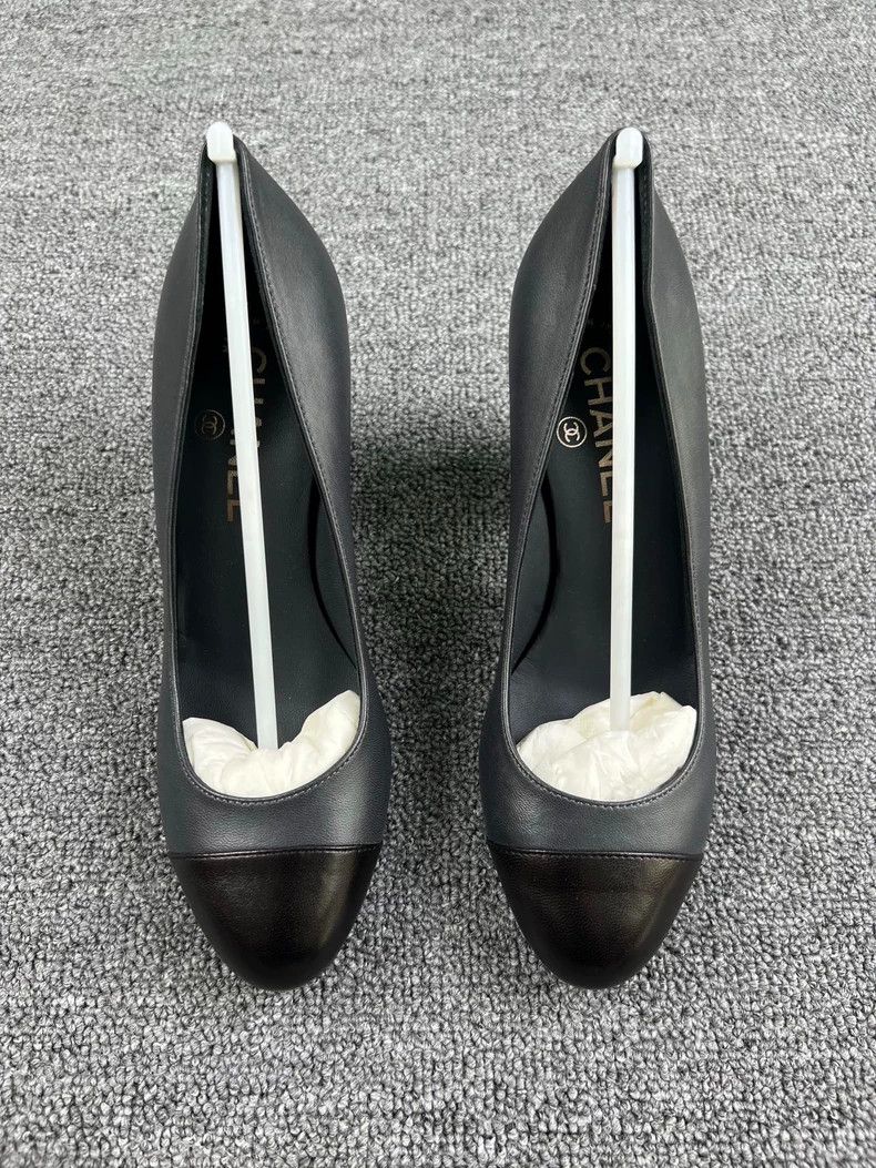 Chanel Chanel Black Leather Heels Classic Style-yf Size US 5 / EU 37 - 3 Thumbnail