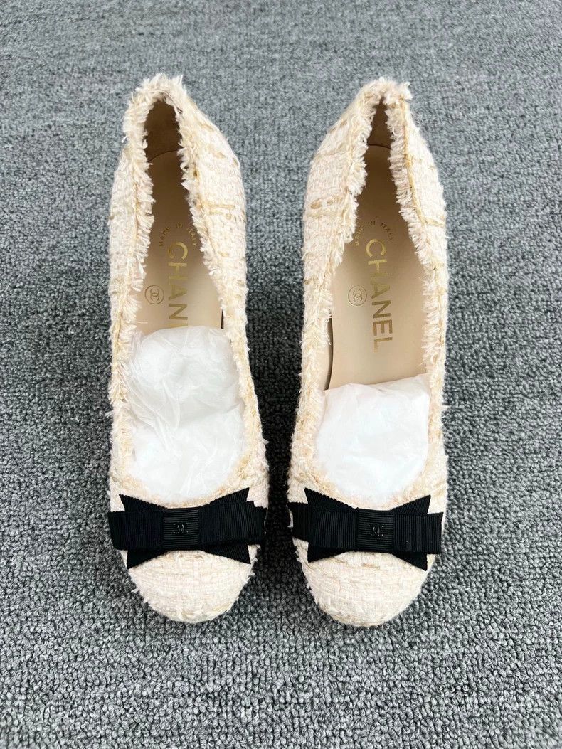 Chanel Chanel Bow Knit High Heel Shoes-yf Size US 5 / EU 37 - 3 Thumbnail