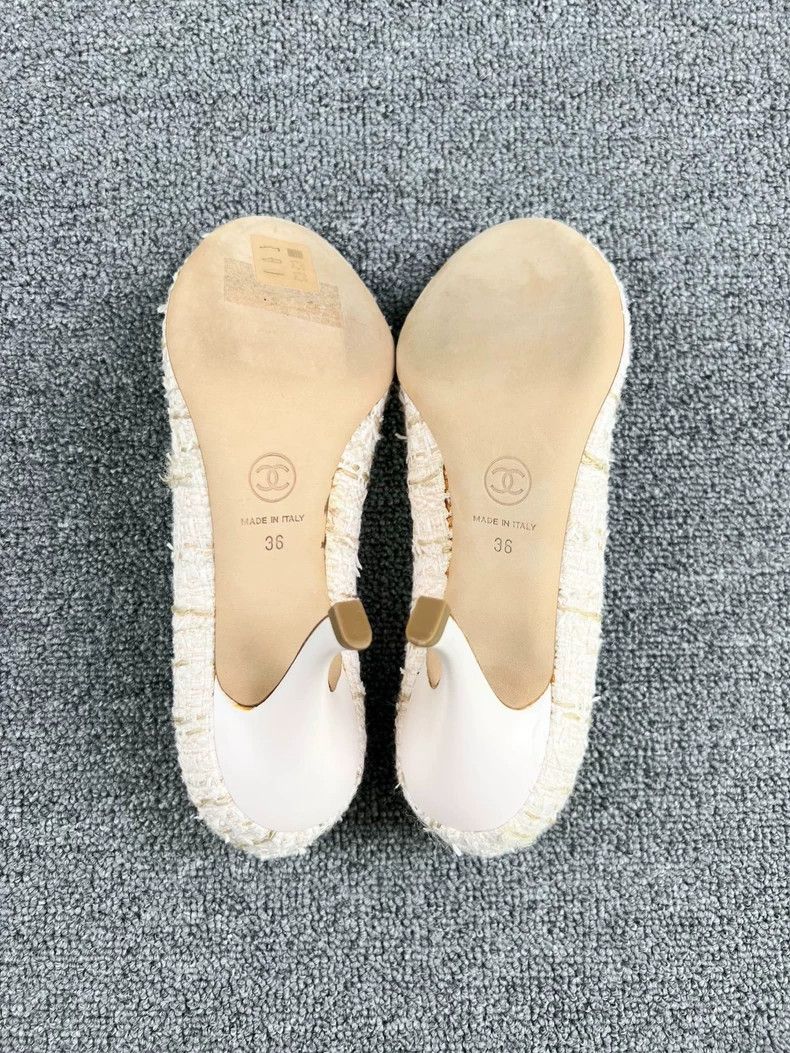Chanel Chanel Bow Knit High Heel Shoes-yf Size US 5 / EU 37 - 5 Thumbnail