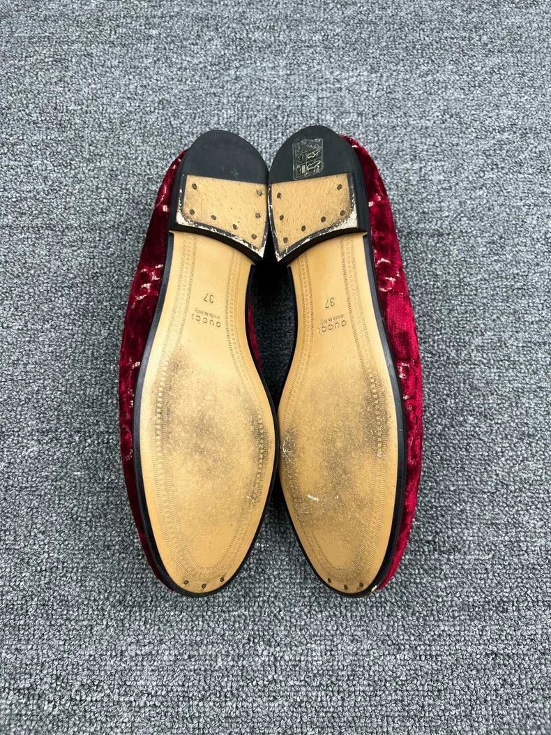 Gucci Gucci Red Velvet Loafers-yf Size US 6.5 / EU 39-40 - 5 Thumbnail