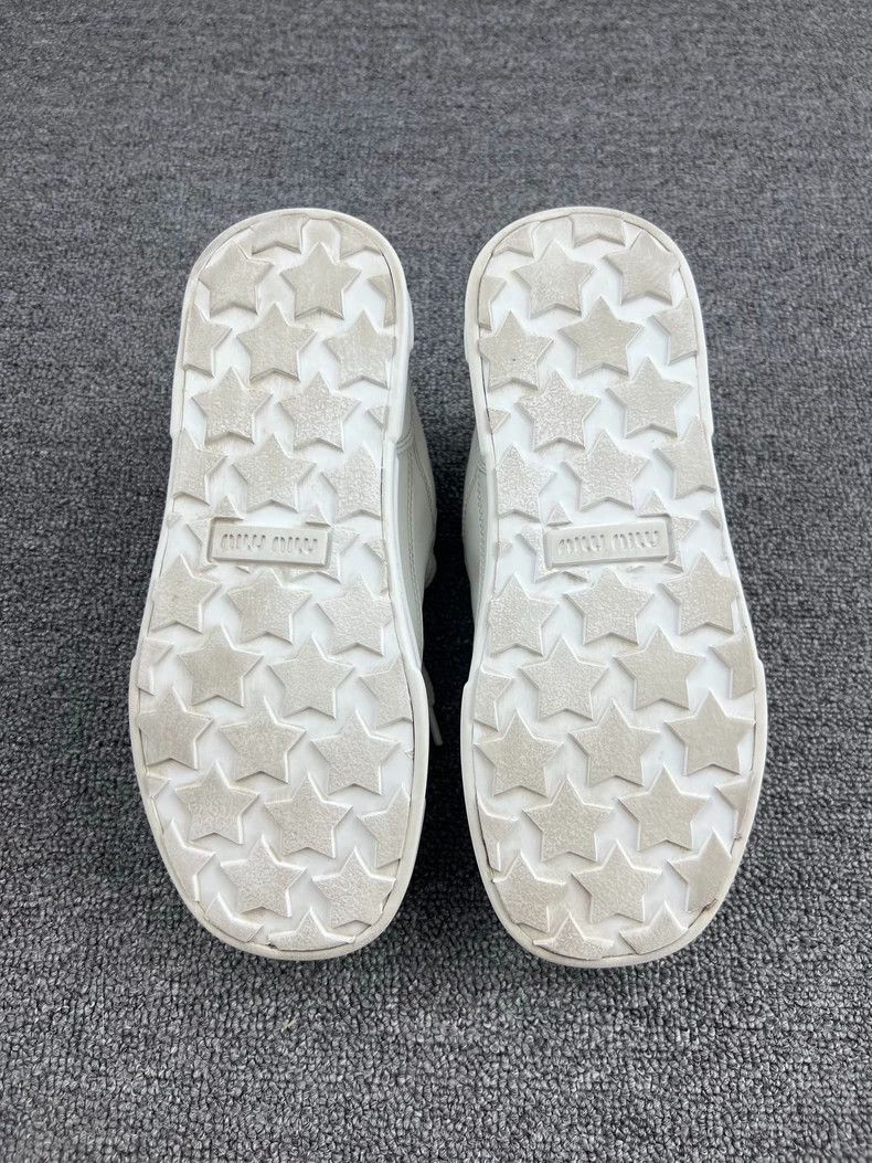Miu Miu Miu Miu Square-Toe White Sneakers-yf Size US 5 / EU 37 - 5 Thumbnail