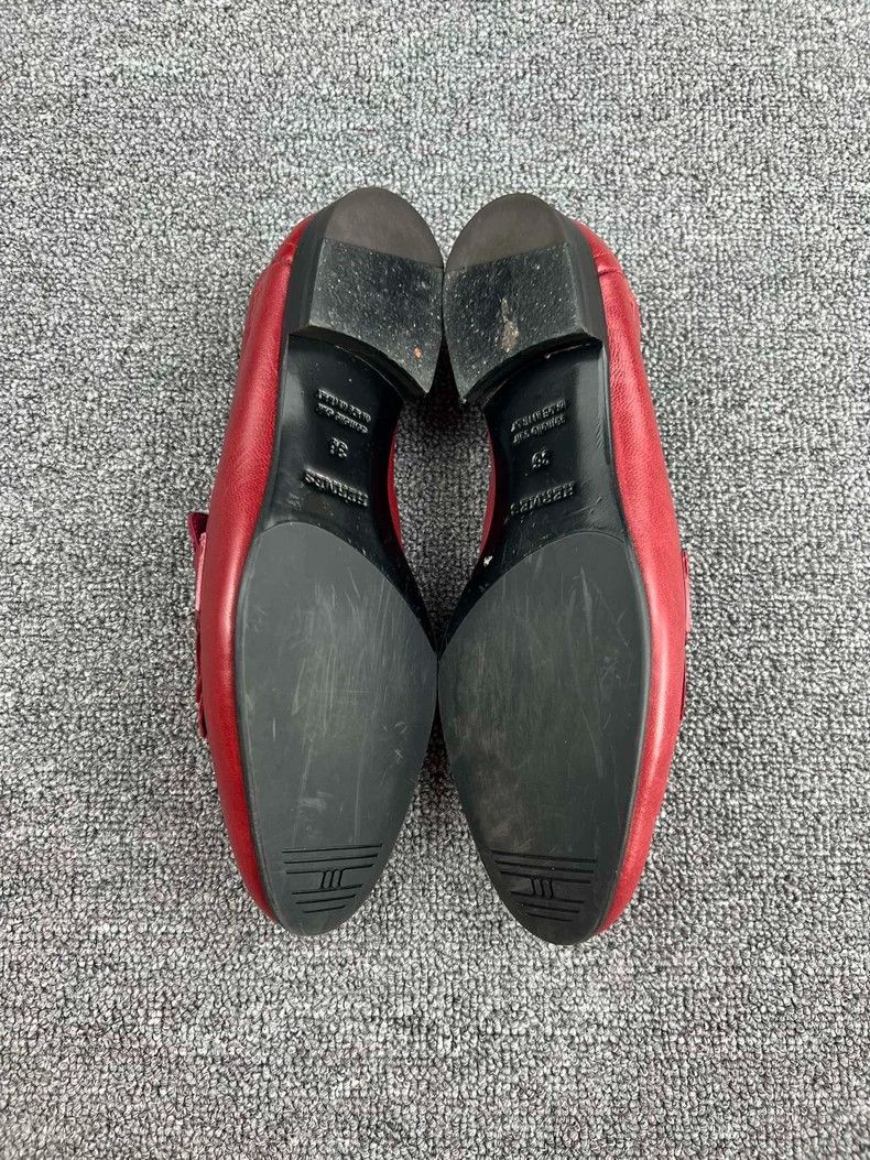 Hermes Hermes Burgundy Leather Loafers-yf Size US 5 / EU 37 - 5 Thumbnail