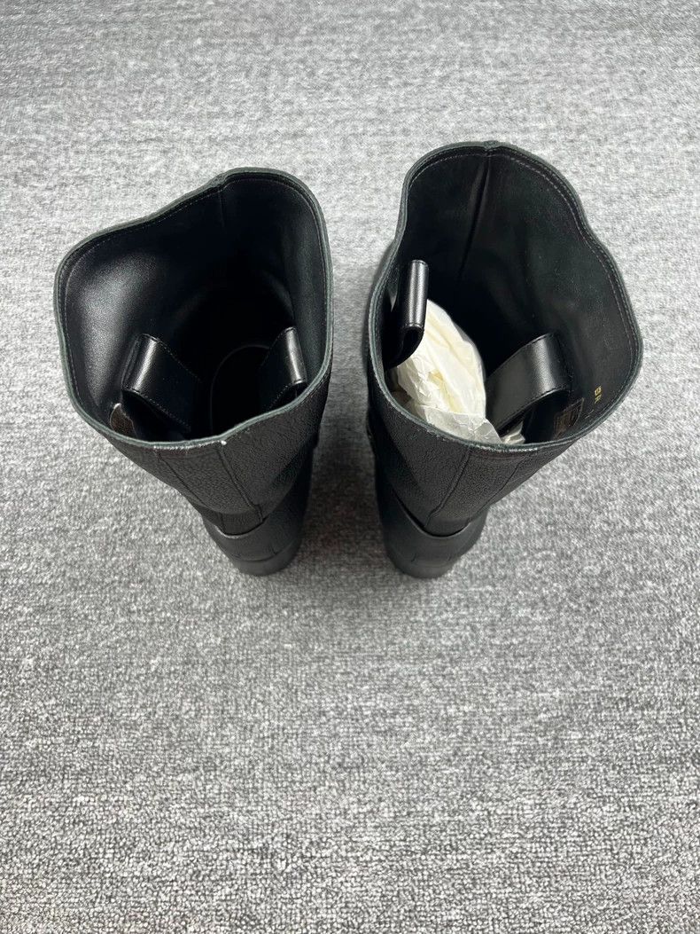 Dior Dior Black Leather Knee-High Boots-yf Size US 8.5 / EU 41-42 - 4 Thumbnail