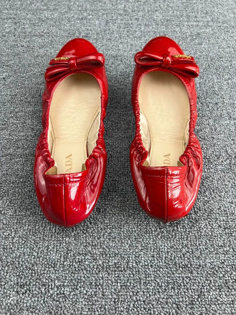 Prada Prada Red Bow Ballet Flats-yf Size US 6.5 / EU 39-40 - 4 Thumbnail